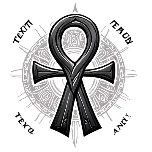 "𓂋𓋴𓅱" ankh symbol tattoo design idea