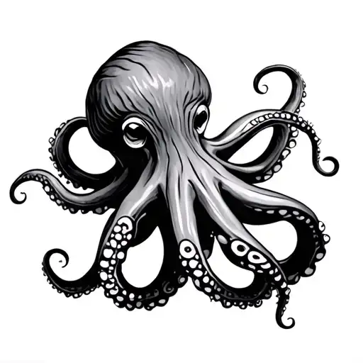 octopus tentacles tattoo design idea