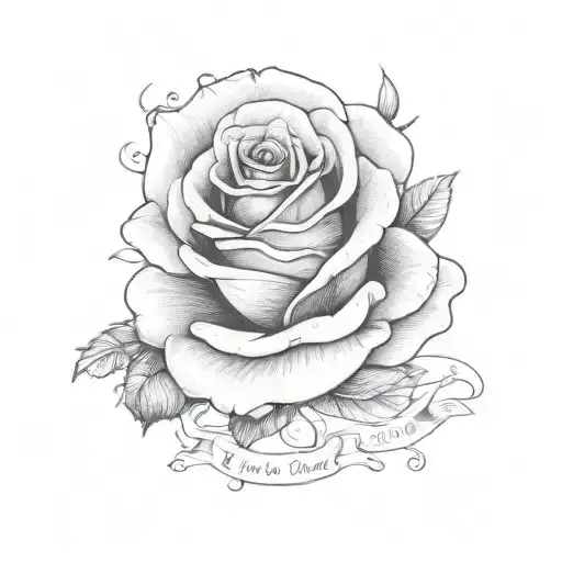 live and dead rose with text memento mori and memento vivire tattoo design idea