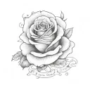 live and dead rose with text memento mori and memento vivire tattoo design idea