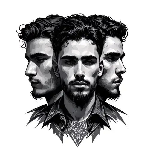 3 brothers  tattoo design idea