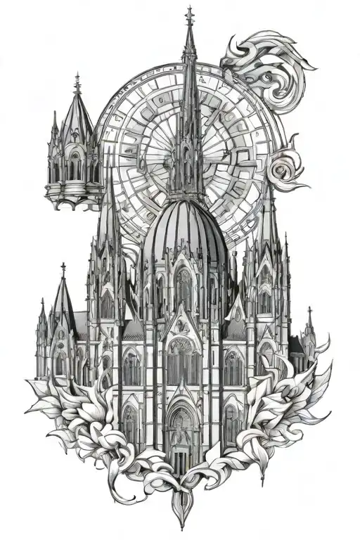Cologne Cathedral scorpio tattoo design idea