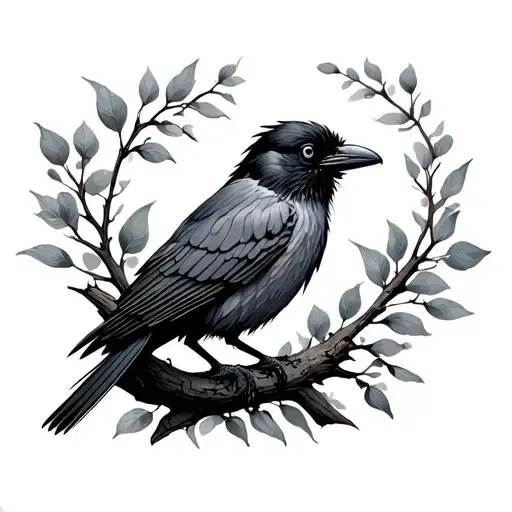 Rook Bird tattoo design idea