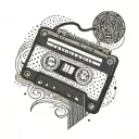 a cassette tape tattoo design idea