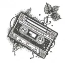 a cassette tape tattoo design idea