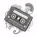 a cassette tape tattoo design idea