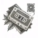 a cassette tape tattoo design idea