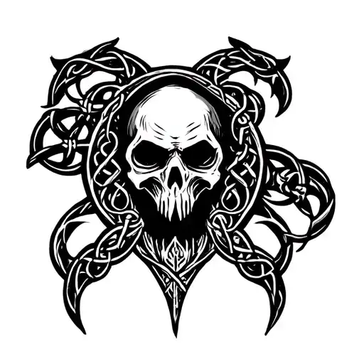 Celtic reaper tattoo design idea
