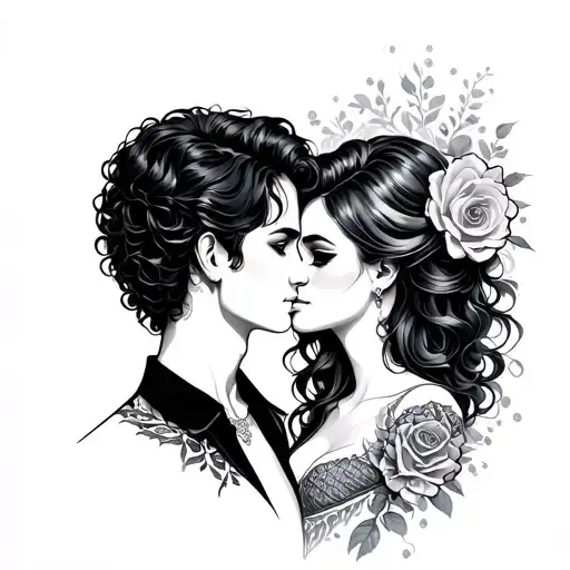 Couples Matching tattoo design idea