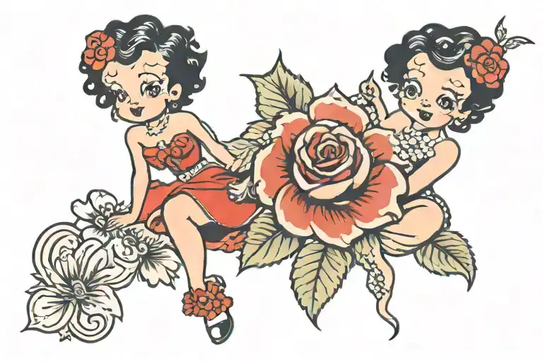 Betty boop tattoo design idea