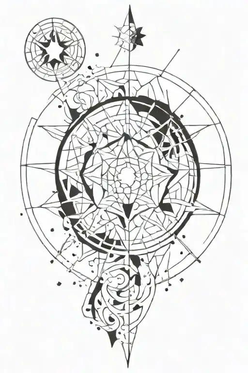 astral tattoo design idea