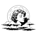 head in the clouds tattoo design idea