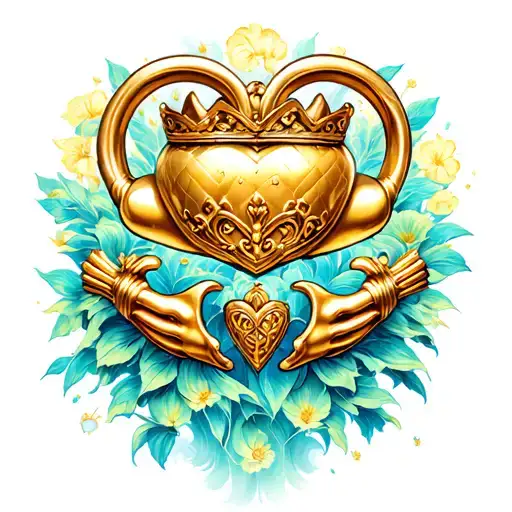 claddagh symbol tattoo design idea
