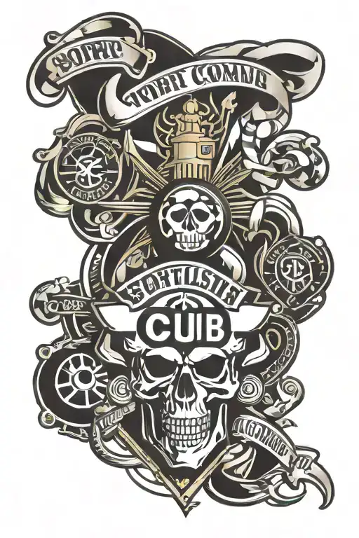 Sport Club Corinthians Paulista logo morphing tattoo design idea