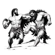david vs goliath tattoo design idea
