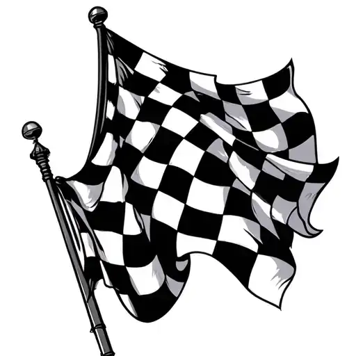 checkered flag tattoo design idea