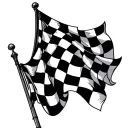 checkered flag tattoo design idea