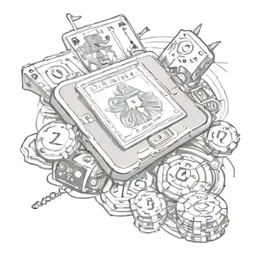 gambling video game tattoo design idea