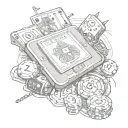 gambling video game tattoo design idea