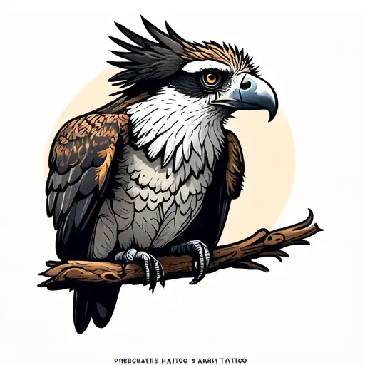 Harpy eagle tattoo design idea