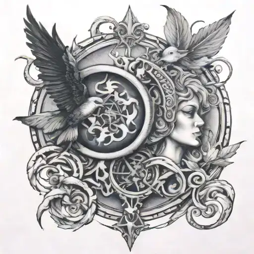 opposing forces working in harmony inspired by the Ecclesiastes  tattoo design idea