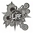 life goes positive coming to terms tattoo design idea