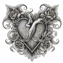 chest tatoo depresion anxiety overthinking and broken hearted tattoo design idea