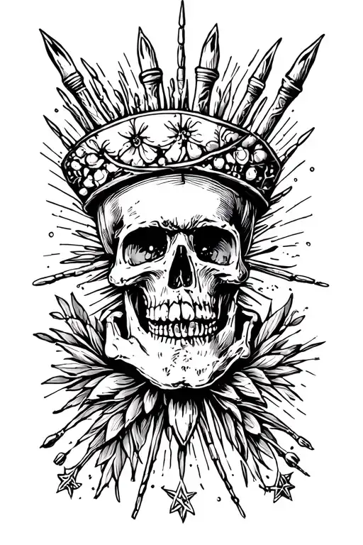 three nails tattoo design idea