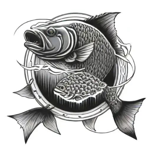 ice fishing tattoo design idea