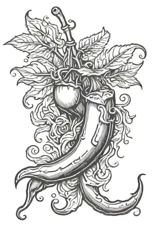 chili pepper tattoo design idea