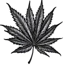 Weed leaf tattoo design idea