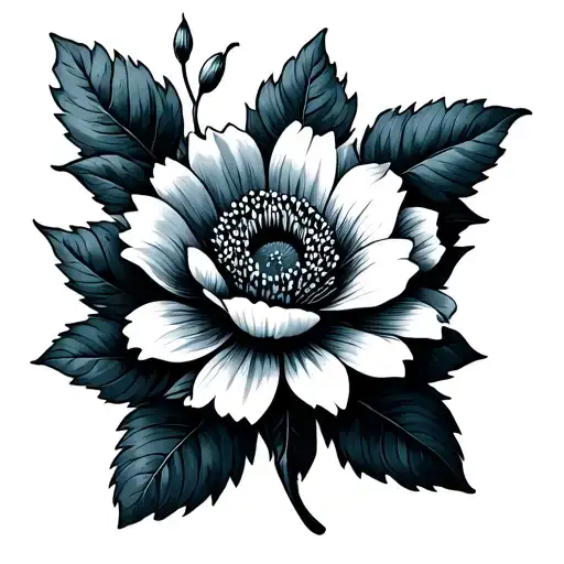 palidin and bluebell flower design tattoo design idea
