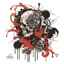 loss of freedom, personality decomposition, parting with the love of one’s life, a dark streak in life, mother’s health tattoo design idea