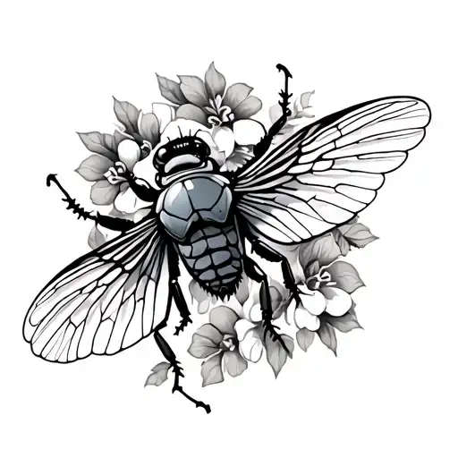 cicada Provence tattoo design idea