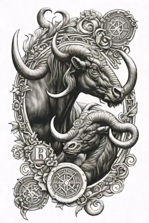 taurus scorpio libra zodiac sign tattoo design idea