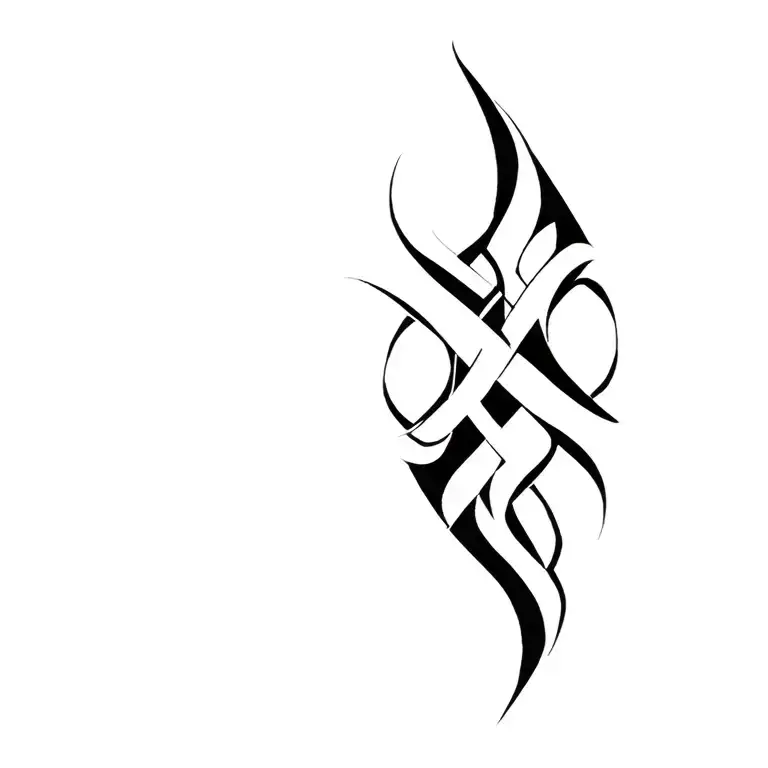 Black and white collarbone tattoo inspired by tribal tattoos. The design is a combination of cyber and tribal with two  tattoo design idea
