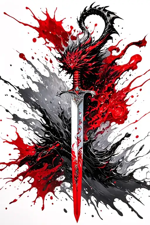 black clover anime demon Slayer water breathing sword tattoo design idea