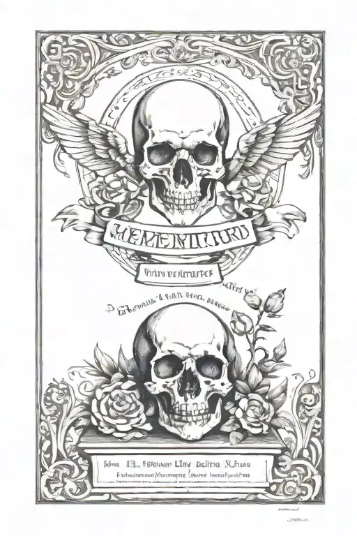 Headstone that reads, "Memento Mori" tattoo design idea