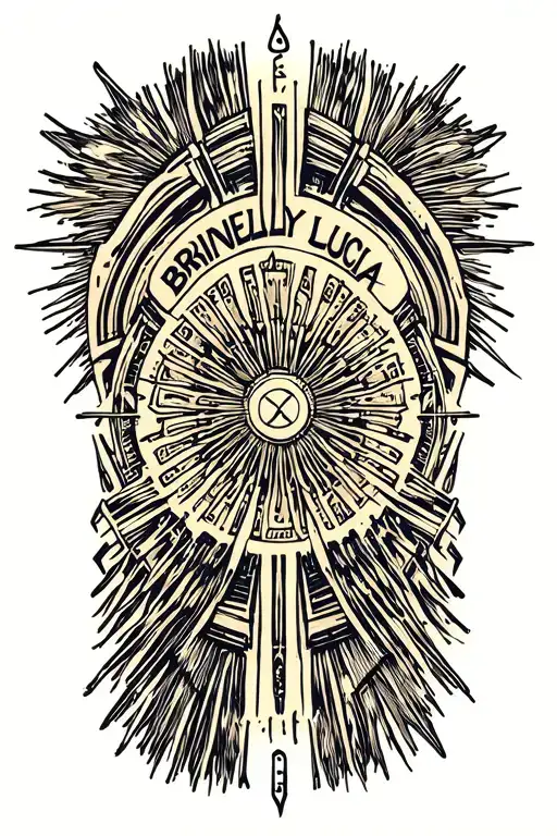 "Brinley Lucia" Hurricane with sunshine tattoo design idea