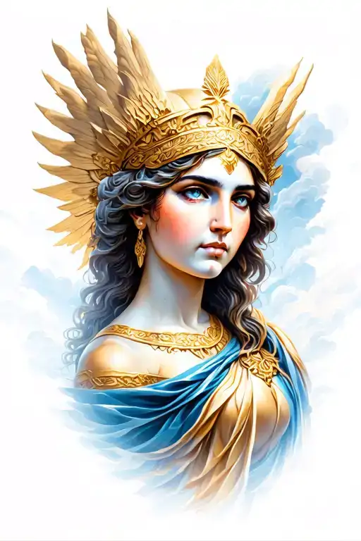 Athena goddess tattoo design idea