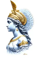Athena goddess tattoo design idea