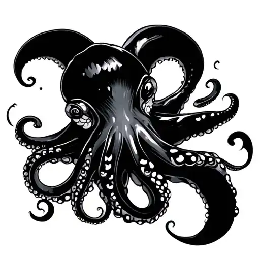 Japanese Octopus tattoo design idea