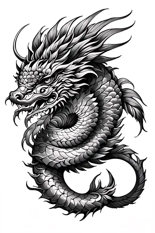 Balinese naga wrap leg tattoo tattoo design idea