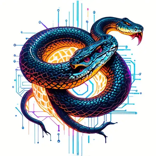 Snake shedding its skin tattoo design idea