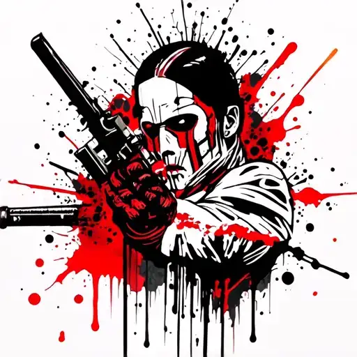 Sith Trash polka art tattoo design idea