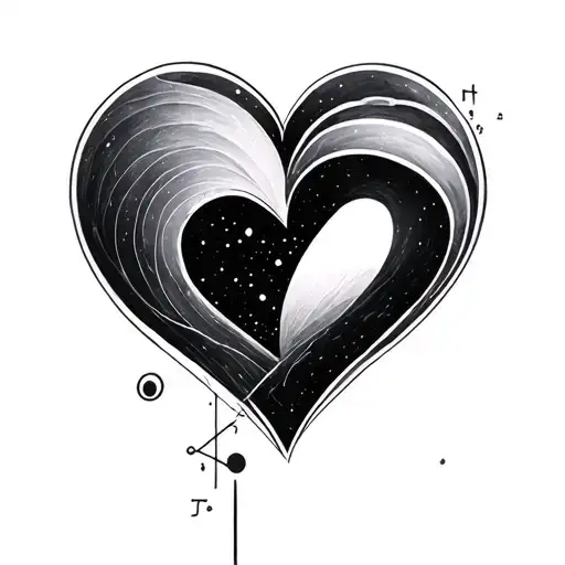 mathematics is love tattoo design idea