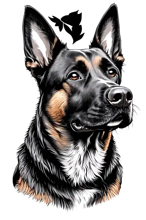 Belgian Malinois tattoo design idea