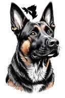 Belgian Malinois tattoo design idea