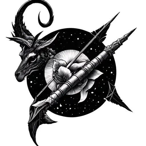 Cancer And Sagittarius tattoo design idea