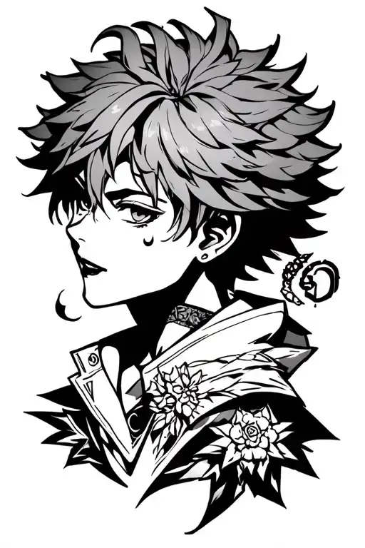 asta from black clover tattoo design idea
